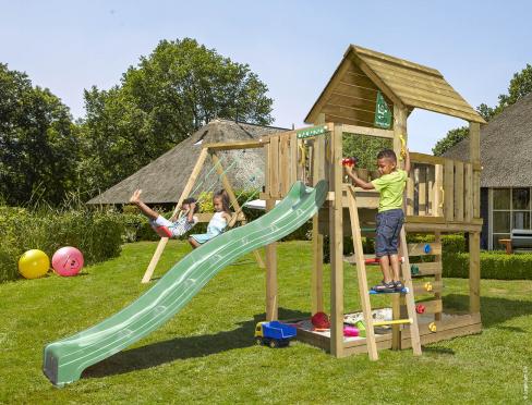 Jungle Cubby | Klettergerüst aus Holz mit Doppelschaukel